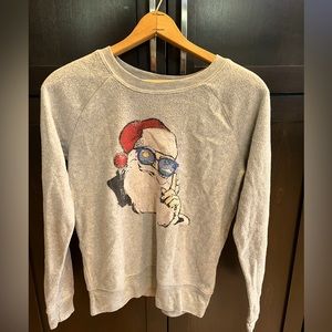 Grayson Threads Sleepwear vintage inspired cool Santa grey loungewear size XS